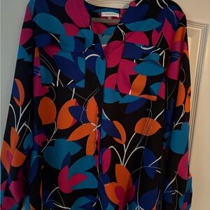 Calvin Klein Floral Blouse Medium Woman’s top, shirt, colorful